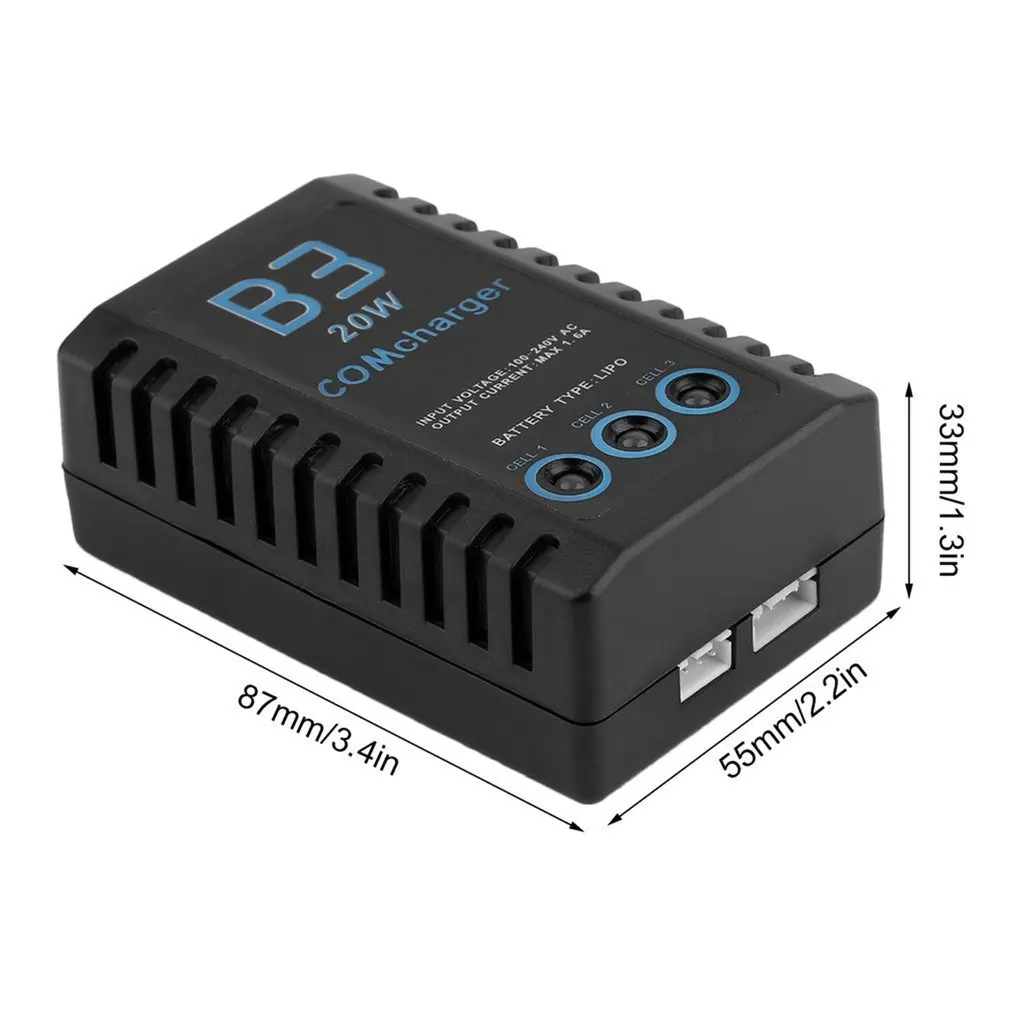 B3 20W 1.6A Pro баланс зарядное устройство для 2S 3S 7,4 V 11,1 V литий-полимерный аккумулятор мини портативный RC самолет зарядное устройство