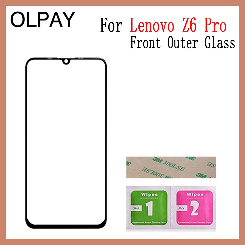 OLPAY Для lenovo K5 Pro S5 Pro GT Z6 Pro Сенсорная панель передняя внешняя стеклянная линза сенсорный экран без ЖК-дигитайзера - Цвет: Z6 Pro Black