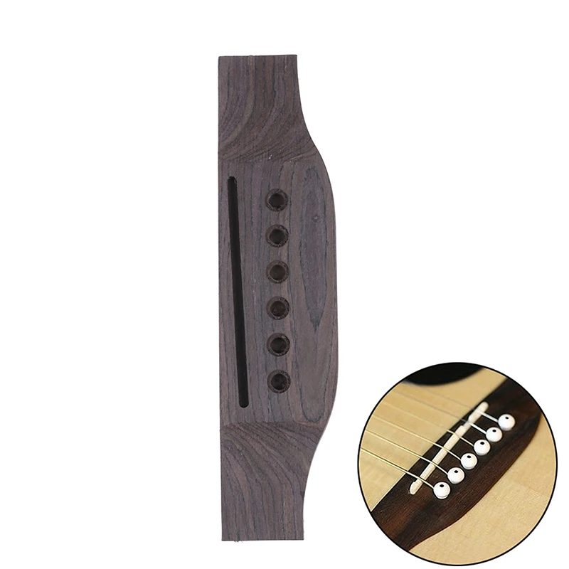 

New 1Pc Guitar Parts Saddle Thru Guitar Bridge For Acoustic Guitar Rosewood Guitar Accs