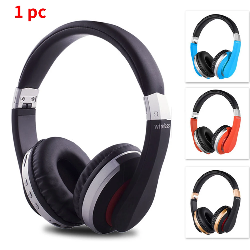 USB Portable Cell Phone Handsfree Music Over Ear Support TF Card Bluetooth Headphone Wireless Subwoofer HiFi Stereo Foldable