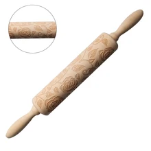Скалка креативная деревянная многоразовая антипригарная тесто ролик для выпечки Кухонные инструменты
