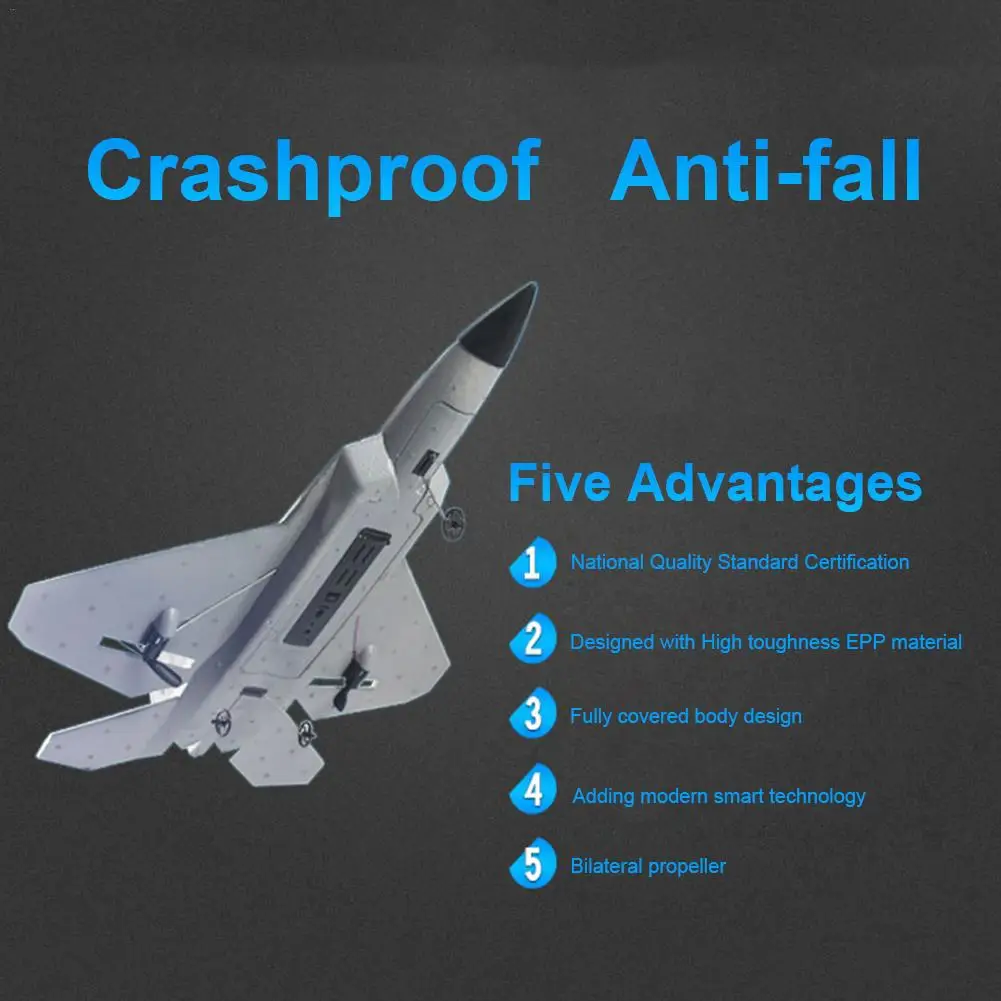 Изысканный FX-822 F22 2,4 GHz EPP RC Самолет RTF с батарейным пультом дистанционного управления RC Квадрокоптер модель самолета