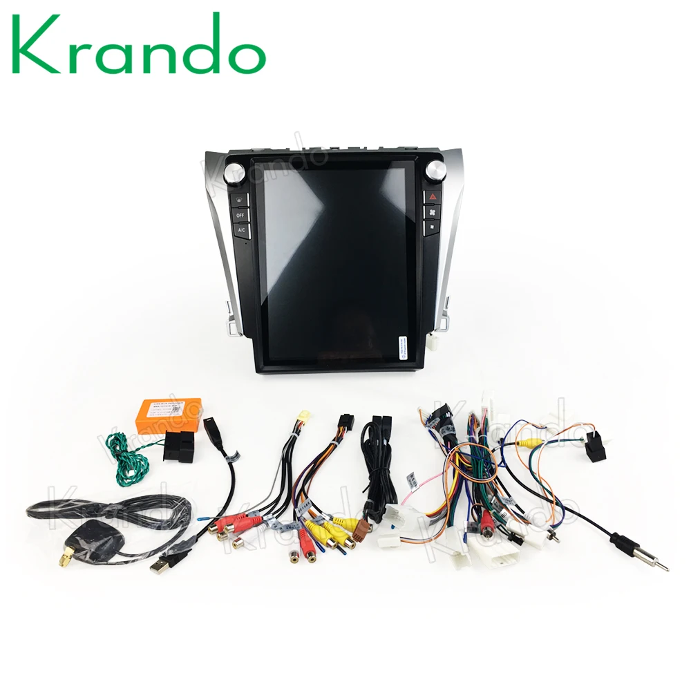Perfect Krando Android 8.1 12.1" Tesla style Vertical screen car multimedia system GPS for Toyota Camry 2013-2016 gps navigation player 5