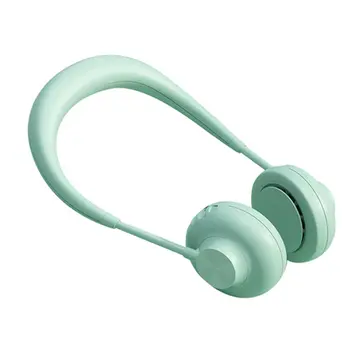 

Hands Free Neckband Fan Portable Neck Hanging 2 Fans Usb Rechargeable Sport Fan Cooling Electric Fan 3 Speeds Adjustable