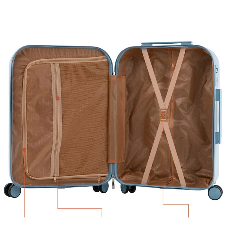 Vintage Travel Suitcases Set 22" 24 Inch Cabin Suitcase Rolling Luggage Pink Cartoon Valise Trolley With Wheels Case Customized