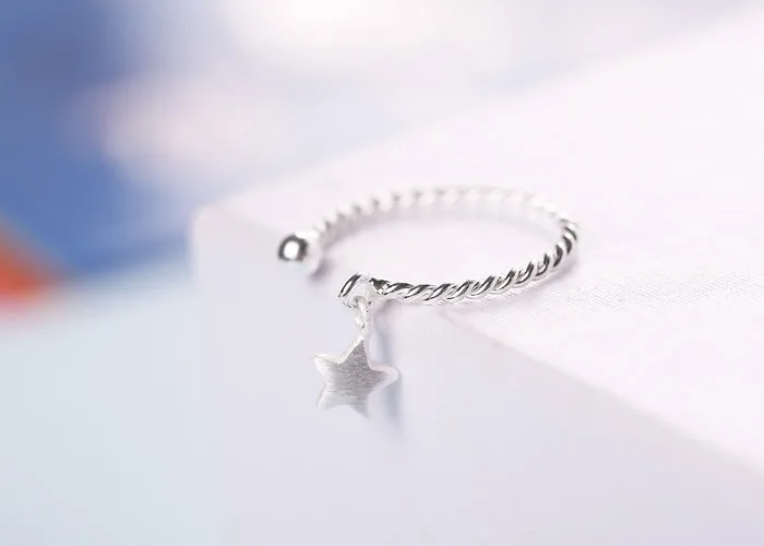 Высокое Качество, Модные Серебряные Кольца Wild Star 925s для женщин и девушек, лучший подарок для вашего любимого, вечерние ювелирные изделия на день рождения
