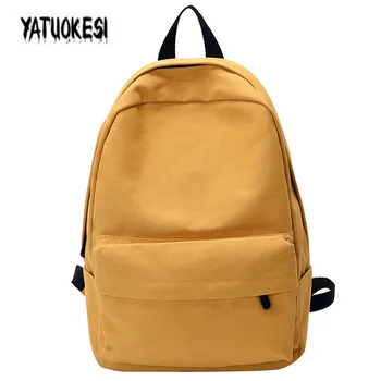 

New Women's Canvas Backpack For Teenagers Girls Simple College Wind SchoolBags Laptop Travel Bag Mochilas Mujer 2020 Sac A Dos