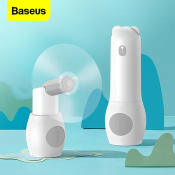 

Baseus Portable Mini Fan Air Cooler Fans USB Rechargeable Fan 2000mAh Emergency Power Bank Electric Hand Fan for Home Outdoor