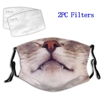 

Unisex Mask 3d Animal Printing Activated Carbon Pm2.5 Filter Anti-pollution Anti-spatter Dust-proof Breathable Cotton Mask 1pcs
