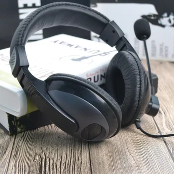 

NoEnName_Null Headphone headset plastic Gaming Headset headphones with microphone Internet cafe bass Foldable Music Headphones