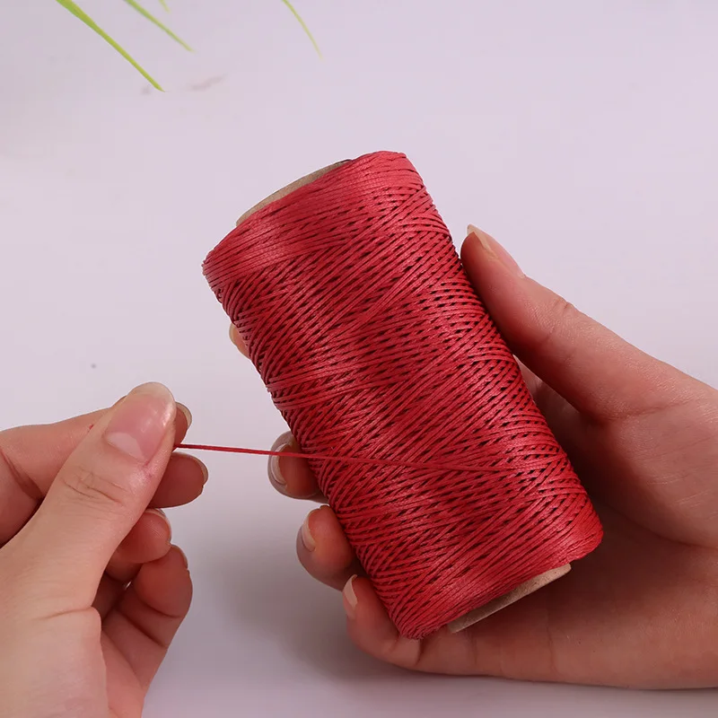 260 meter Hand Sewn Wax Thread Hand Woven Sewing Flat Wax Thread DIY  Leather Special Hand Sewn Purse Polyester Thread 0.8m150d - AliExpress