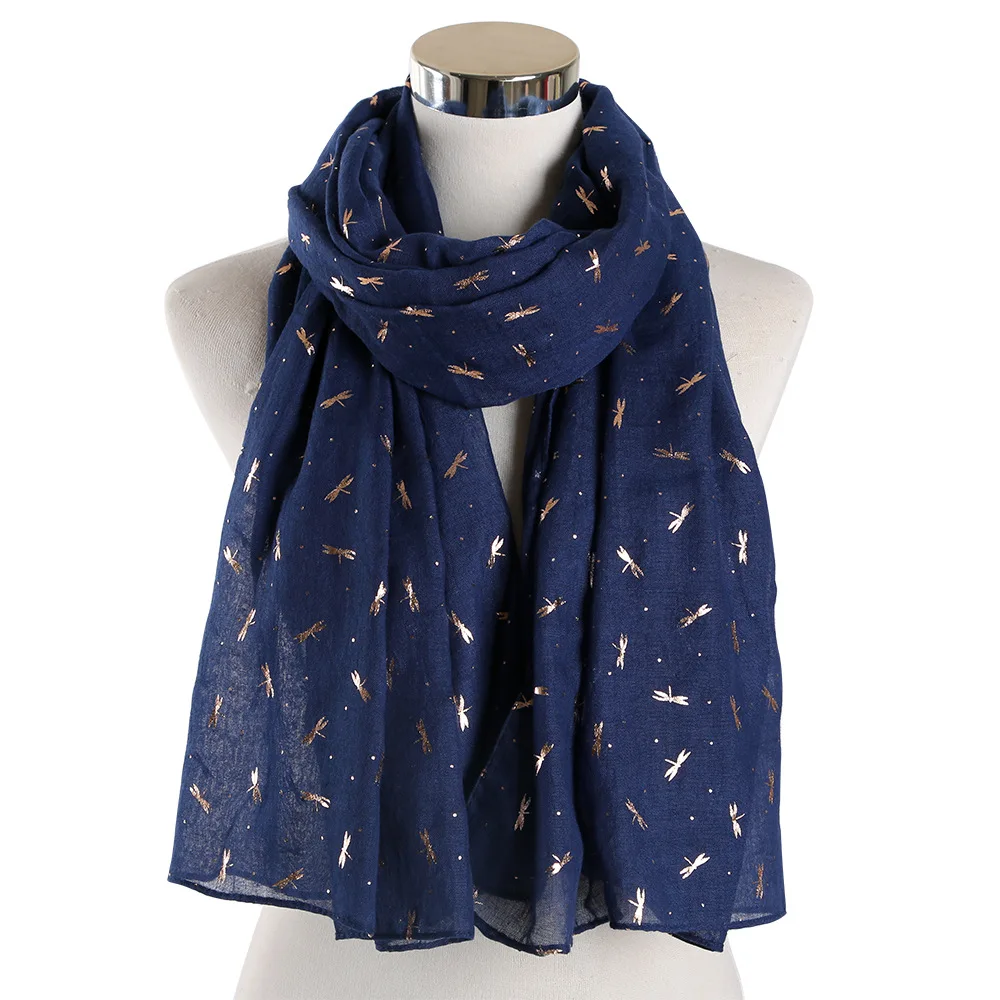 10 шт/партия Лидер продаж маленький позолоченный горячий серебряный длинный шарф для женщин Весна и Осень Печать Леди шаль оптом