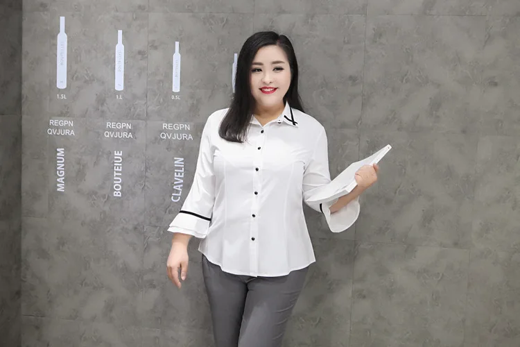 9XL 8XL 7XL 6XL blusas mujer de moda женские блузы рубашки блузка рубашка белая офисная плюс размер одежда винтажные Blusas M317