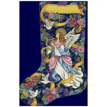 

Fairy Christmas Stocking patterns Counted Cross Stitch 11CT 14CT DIY Chinese Cross Stitch Kits Embroidery Needlework Sets
