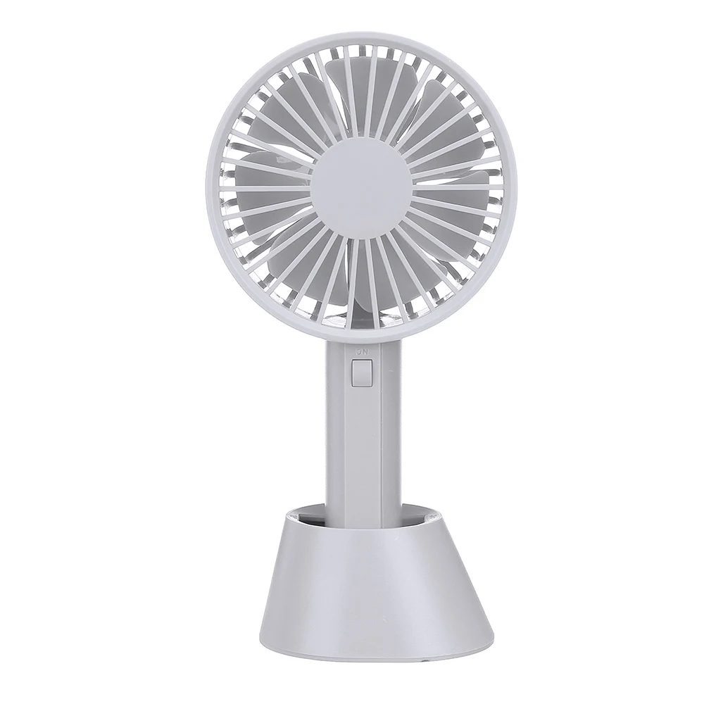 New Pink/Gray Handheld Fan Plastic Portable USB Handheld With Rechargeable Built-in Battery Port Handy Mini Fan For Daily Life