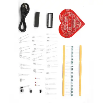 

home automation DIY Colorful MCU Module Heart-shaped Lamp Light Electronic Circuit Board Kit