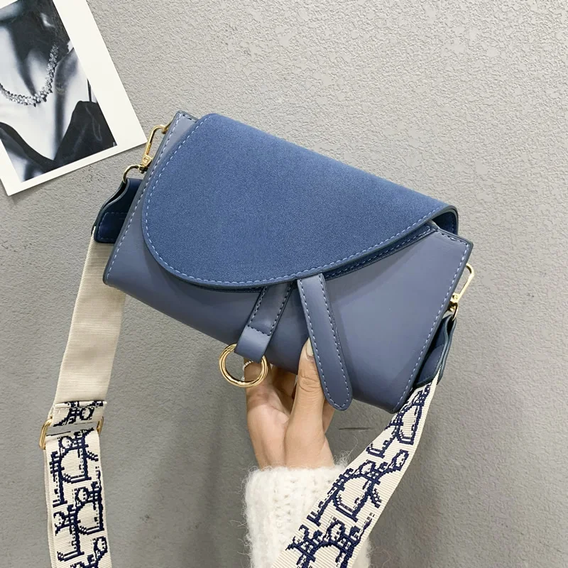

Fashion Nubuck Leather Crossbody Bags For Women 2020 Travel Handbag Fashion Simple Shoulder Messenger Bag Ladies Cross Body Bag