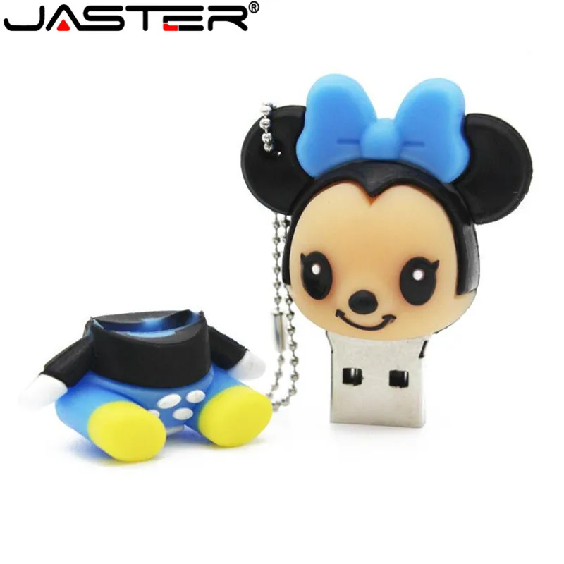 JASTER USB флеш-накопитель с Микки Маусом, внешний накопитель с Минни Маус, USB 2,0, флеш-накопитель, 4 ГБ, 8 ГБ, 16 ГБ, 32 ГБ, 64 ГБ, прекрасный подарок