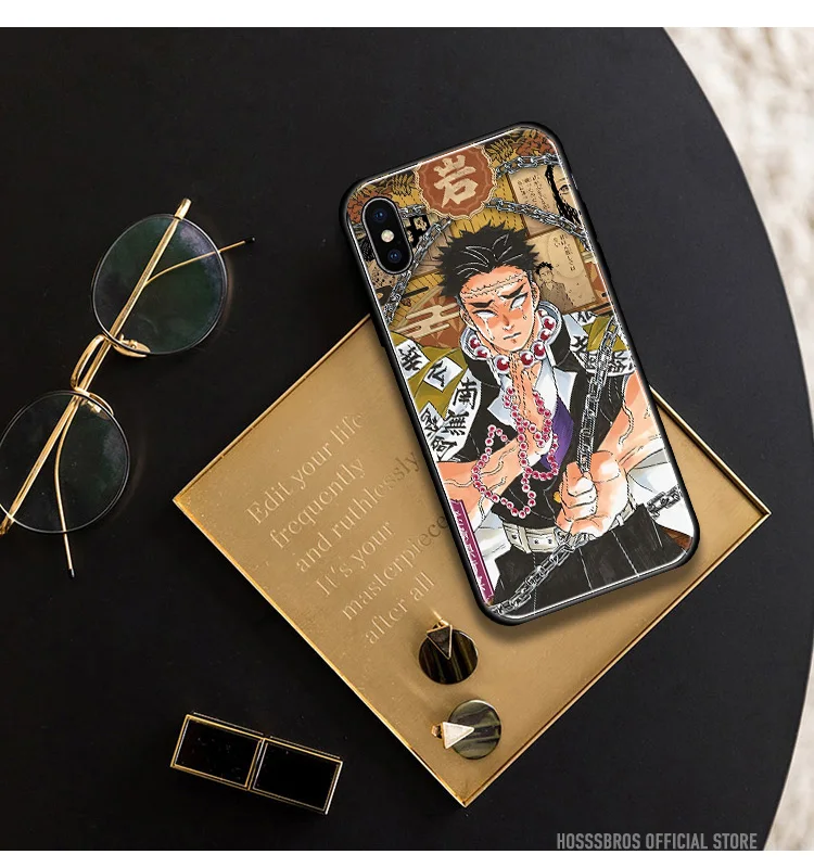 Gyomei Himejima Anime Soft Silicone Tempered Glass for IPhone SE 6 6s 7 8 Plus X XR XS 11 12 Mini Pro Max Phone Case Cover Shell iphone 6 cardholder cases