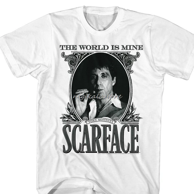 6XL MENS OFFICIAL Scarface AL PACINO T-SHIRT Cuban Aviators Black Cotton SM