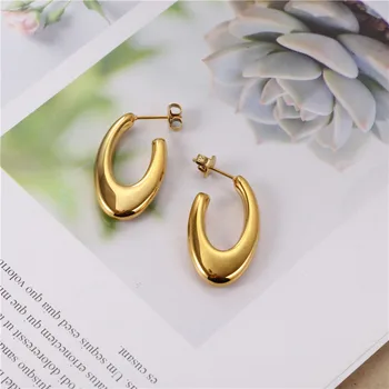 

OUFEI Stainless Steel Jewelry Small Hoop Earrings For Women Korean Earrings For 2019 Woman Vogue 2019 Free Shipping