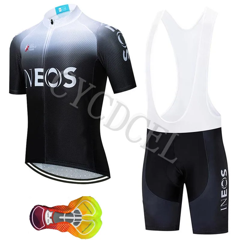 Cycling set 19 Мужская летняя одежда для горных гонок, дышащая быстросохнущая одежда для велоспорта, набор Джерси, 16D гелевая подкладка, нагрудник, шорты - Цвет: Cycling set 19