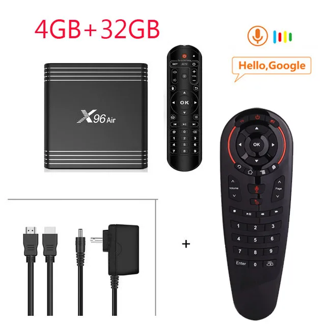 4GB 32GB G30 X96 Air 4 Гб 64 ГБ Android 9,0 ТВ приставка Amlogic S905X3 четырехъядерный 2,4G 5G Wifi BT4.1 8K поддержка Youtube Netflix X96 Air Smart tv приставка - Цвет: 4GB 32GB G30