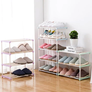 

Multi Layer Shoe Rack Steel Pipe Easy to install home Shelf Storage Organizer Stand Holder Space Saving Rack Shoes Bedroom