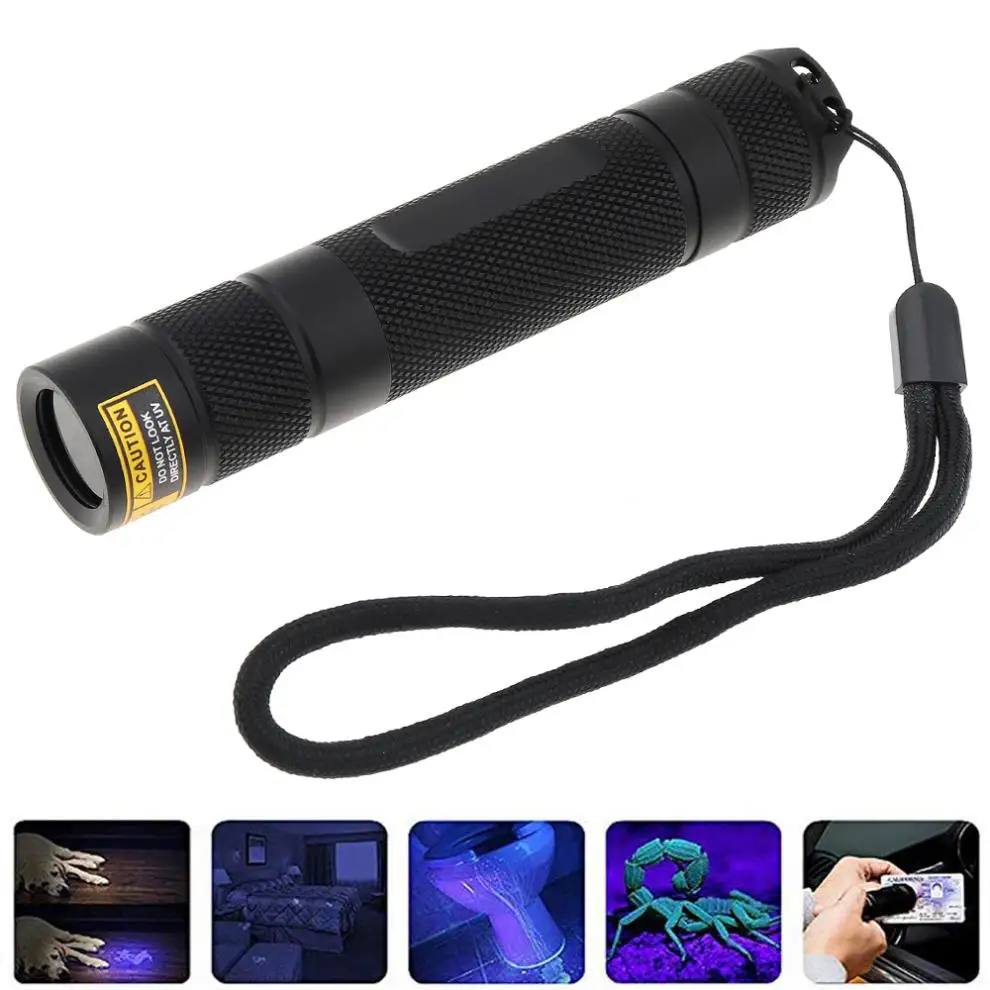 

Y36 UV 365nm Violets Waterproof Flashlight 10W Ultraviolet Light for Money Detector/Pet Stains/Hunting Marker Checker Torch New