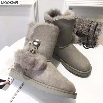 

Australia's top quality women's shoes in 2019, real sheepskin, 100% natural wool, free delivery, mid-barrel snow boots, 4 colors