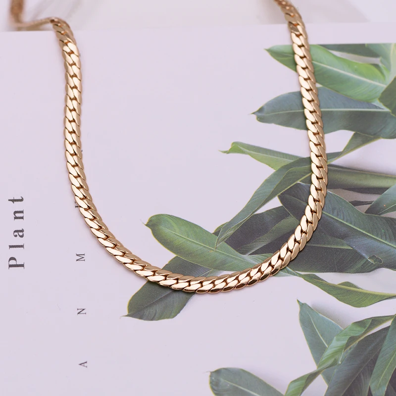 XP ювелирные изделия ( 50 см x 4 мм) Золотая цветная змеиная цепь ожерелья для мужчин