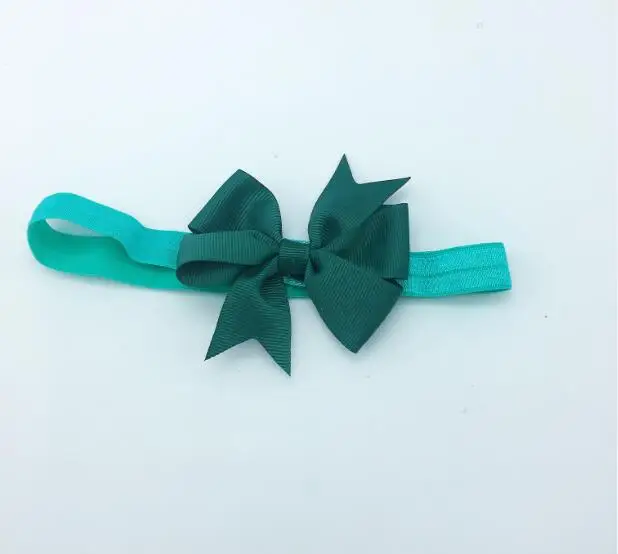 20 шт./лот Grosgrain бант из ленты повязки для волос Твердые Цвет для девочек эластичные ленты для волос Детские волосы бант аксессуары для волос - Цвет: 1