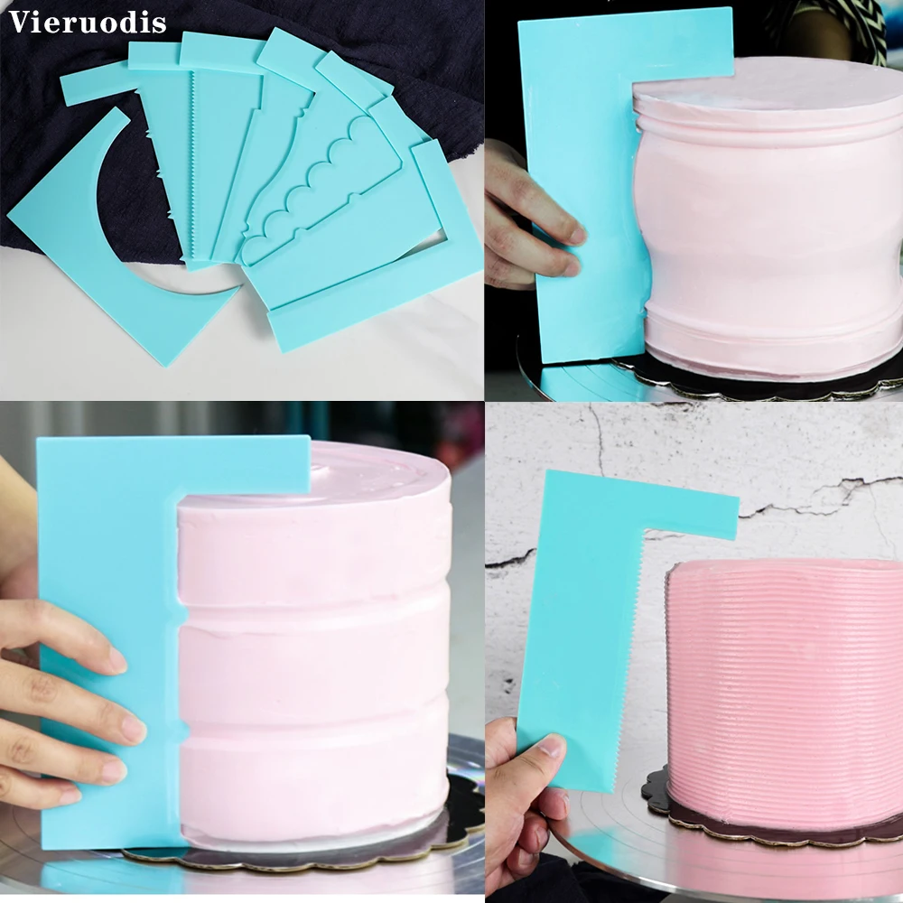 

Scraper Smoother Baking Supply 1pc New Spatula Cake Decoration Pastry Edge 8 Style Fondant Fashion Plastic Mousse