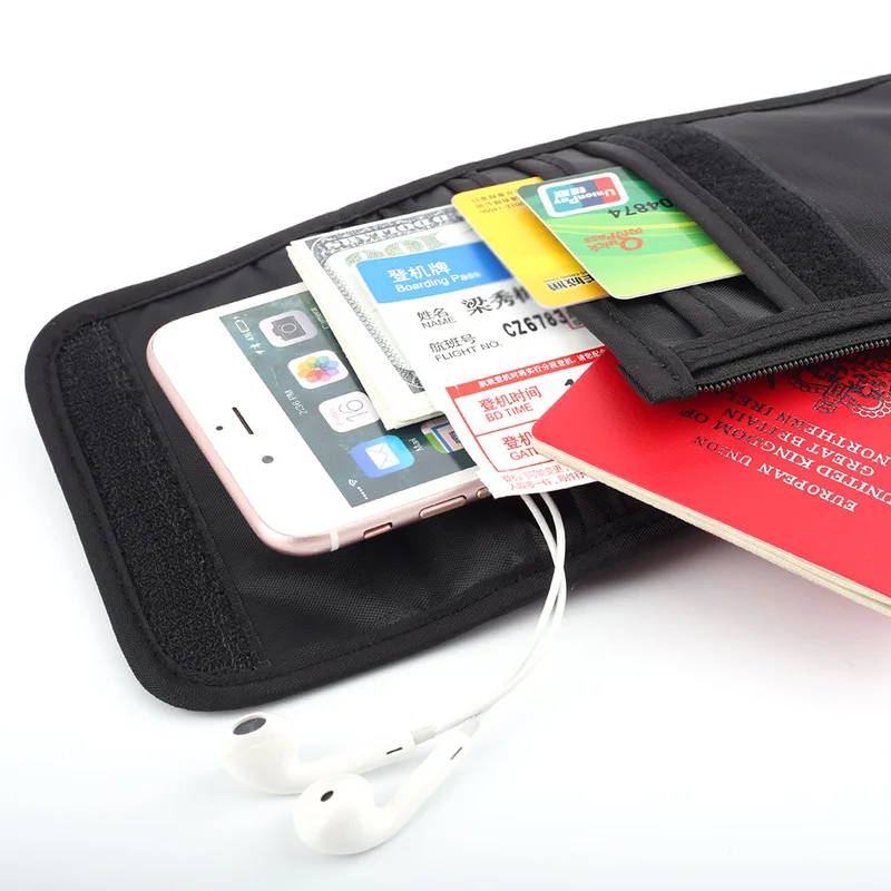  Nylon Anti-Theft Travel Passport Neck Bag RFID Blocking Phone Wallet Pouch For Men And Women Mini Crossbody Bag PA01 (2)