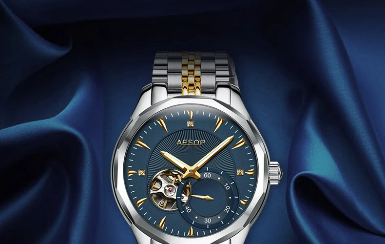 AESOP Top Quality Watch Men Luxury Automatic Mechanical Watch Sapphire Men's Wrist Wristwatch Male Clock Men Relogio Masculino