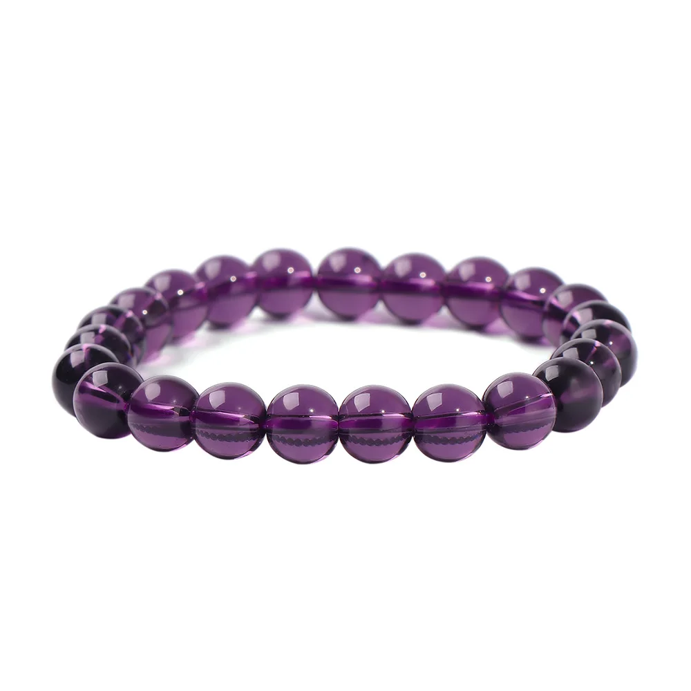 8mm Charm Beaded Bracelet With Natural Stone Beads Purple Amethysts Bracelet Bangle For Men Women Jewelry Best Friend Gift 1PC bangle bracelet beaded bracelet bead bracelet