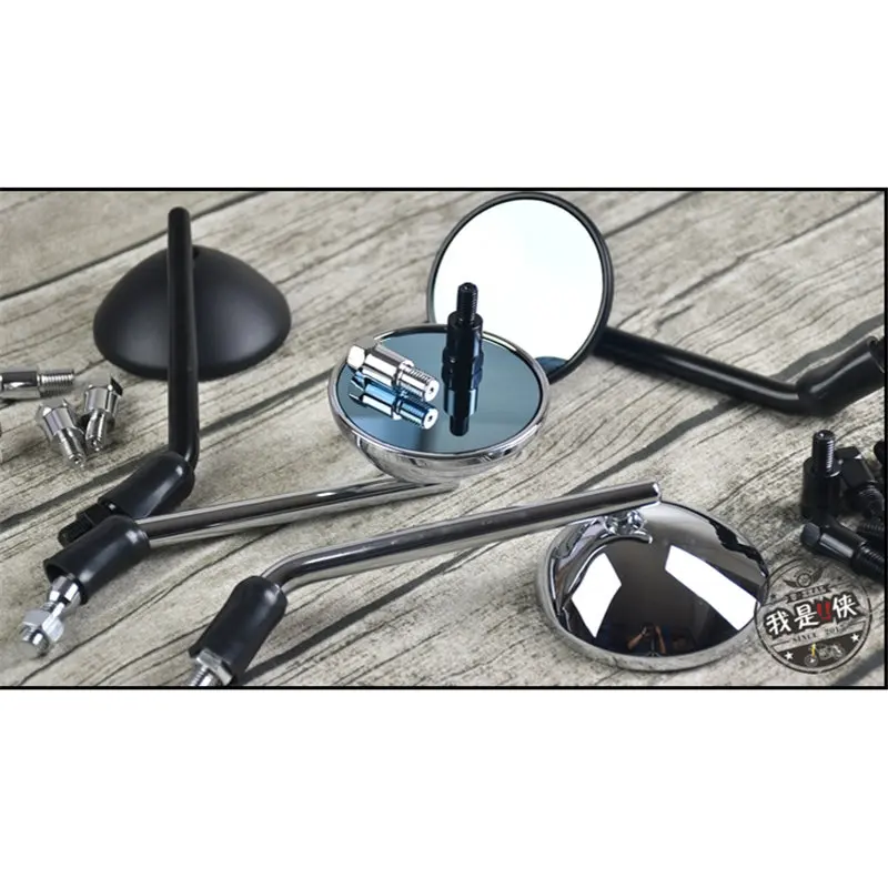

metal round chrome motorbike rear-view scooter moto rearview mirror for vespa sprint px motorcycle accessories for vespa gts 300