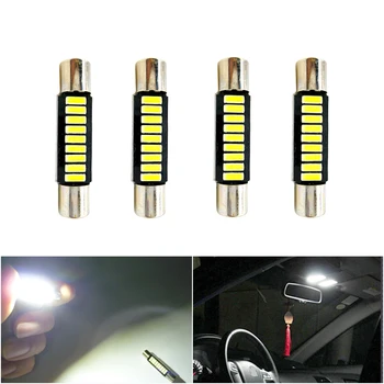 

4x 28mm Festoon LED T6.3 C5W 29mm 31mm LED For Car Vanity Mirror Lights Sun Visor Lamp White Car-Styling DC 12V