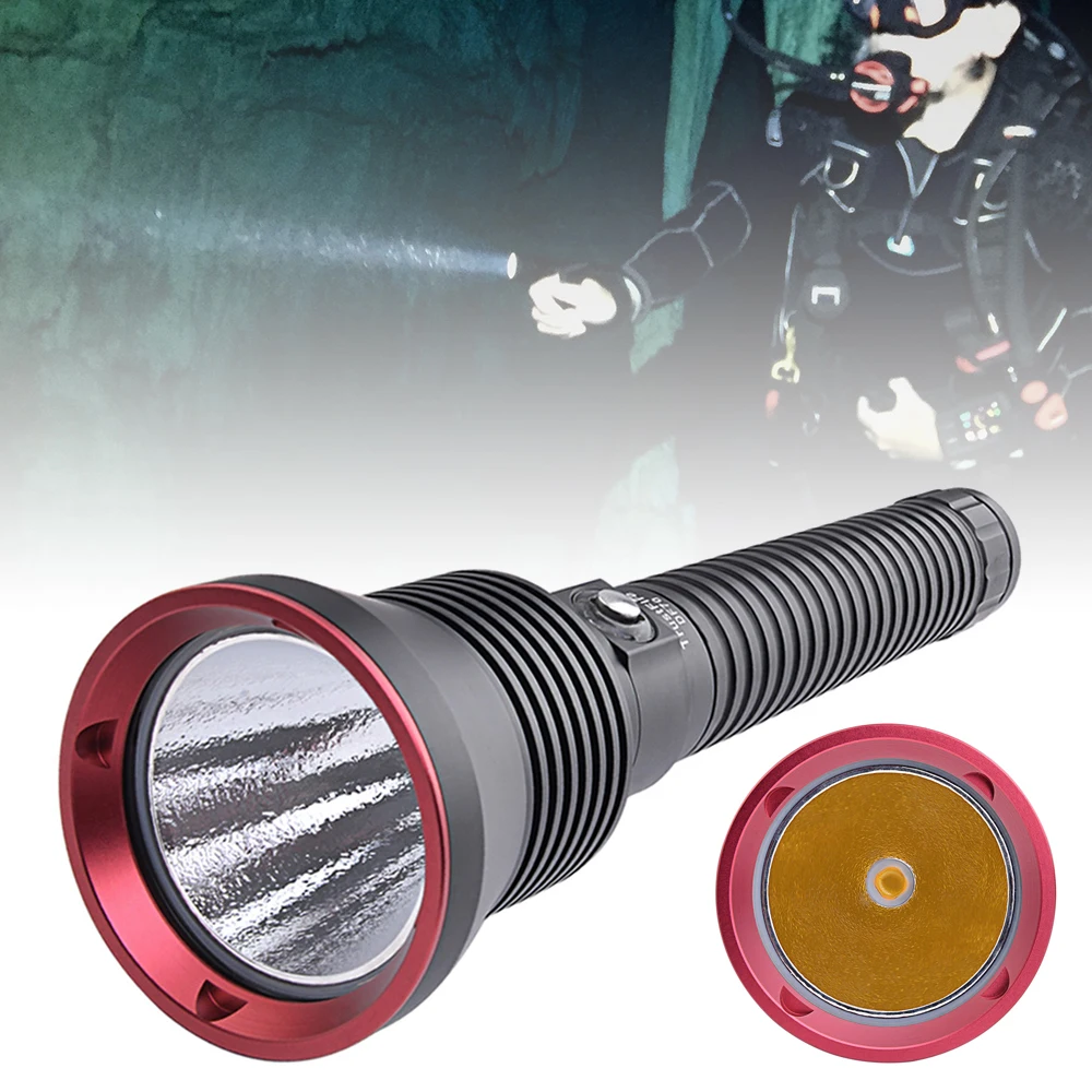 TrustFire DF70 Дайвинг фонарик CREE XHP70 3200LM профессиональный светодиодный фонарик подводный 70 м фонарь для водолаза По 26650 Батарея