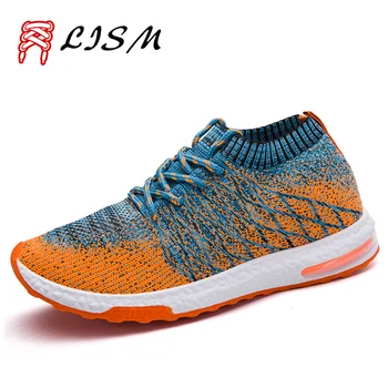 

Comfortable Running Shoes Soft Bottom Casual Sports Shoes Flying Woven Mesh Breathable Lightweight Wild Outdoor Men's Shoes