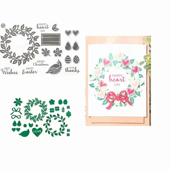 

2020 New Metal Cutting Dies and Scrapbooking For Paper Making Christmas Embossing Frame Stencil Card With Craft Clear Stamps Set