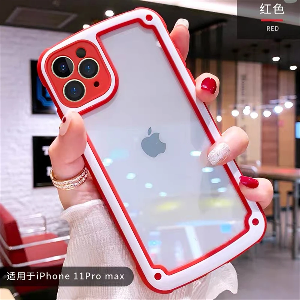 Яркий прозрачный чехол для телефона iPhone 11 Pro SE 2020 X XR XS Max 7 8 6 Plus ударопрочный бампер