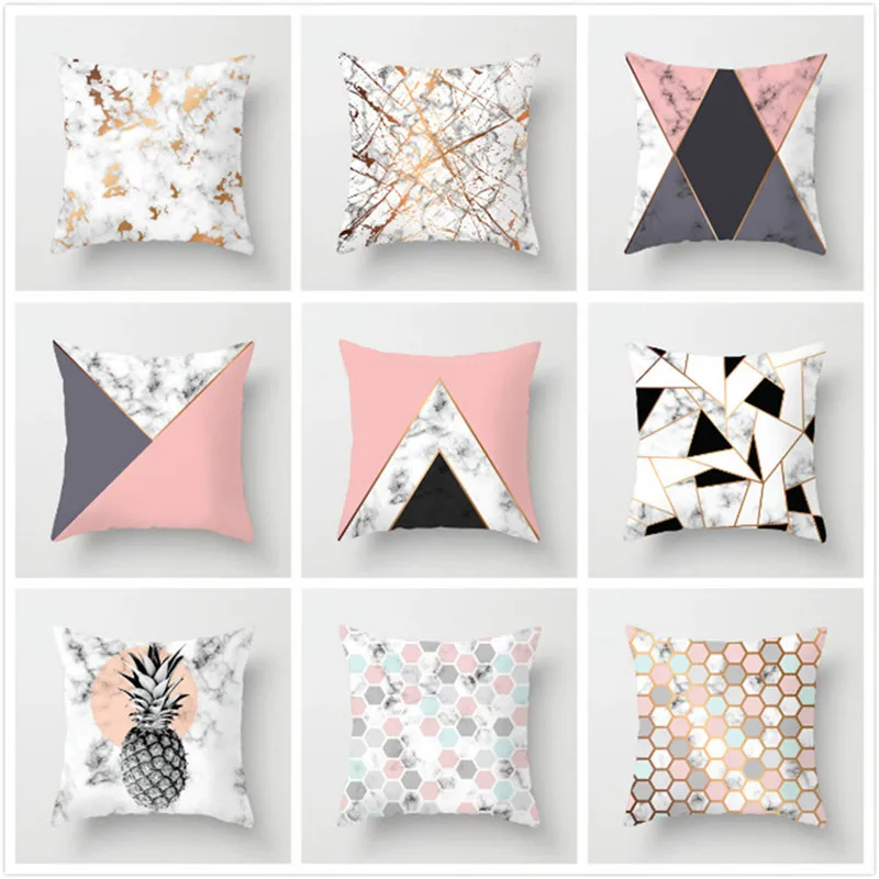 Geometric Printed Pillow Case Cover Square 45cmx45cm Polyester