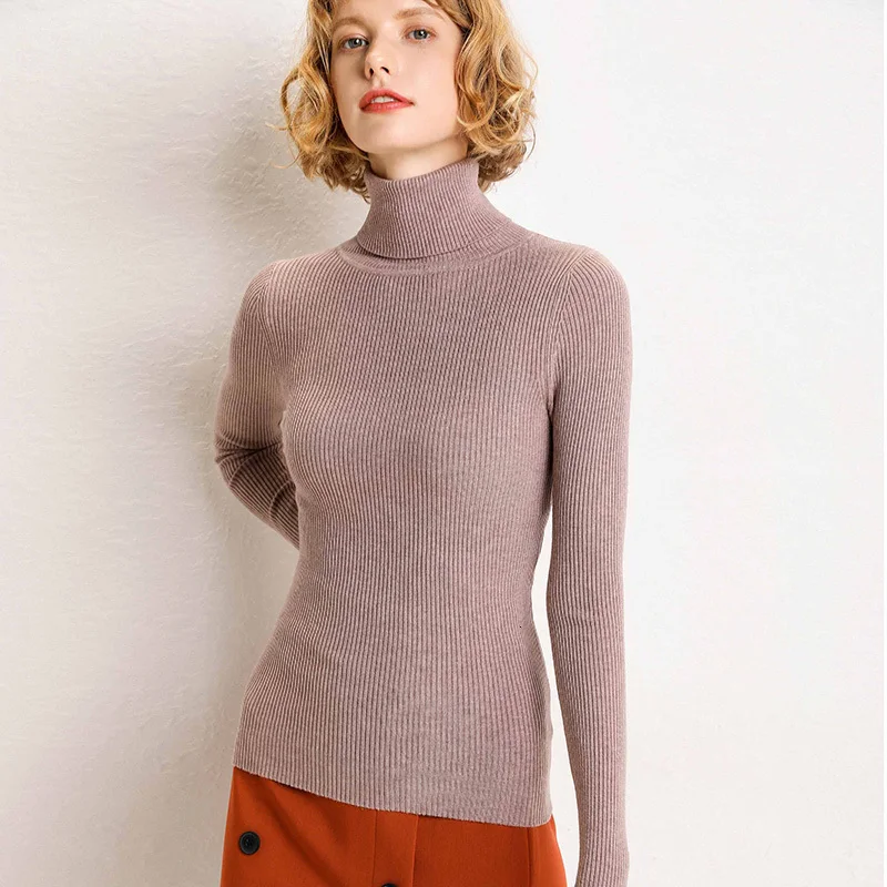 

Bottoming sweater ladies and women with new thick neck and tall beating simple wild sweaters in autumn and winter of 2019