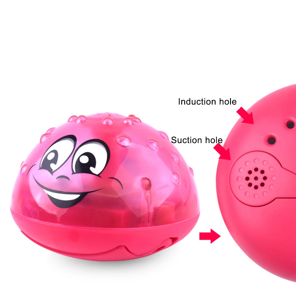 Funny Infant Bath Toys Baby Electric Induction Sprinkler Ball with Light Music Children Water Play Ball 5