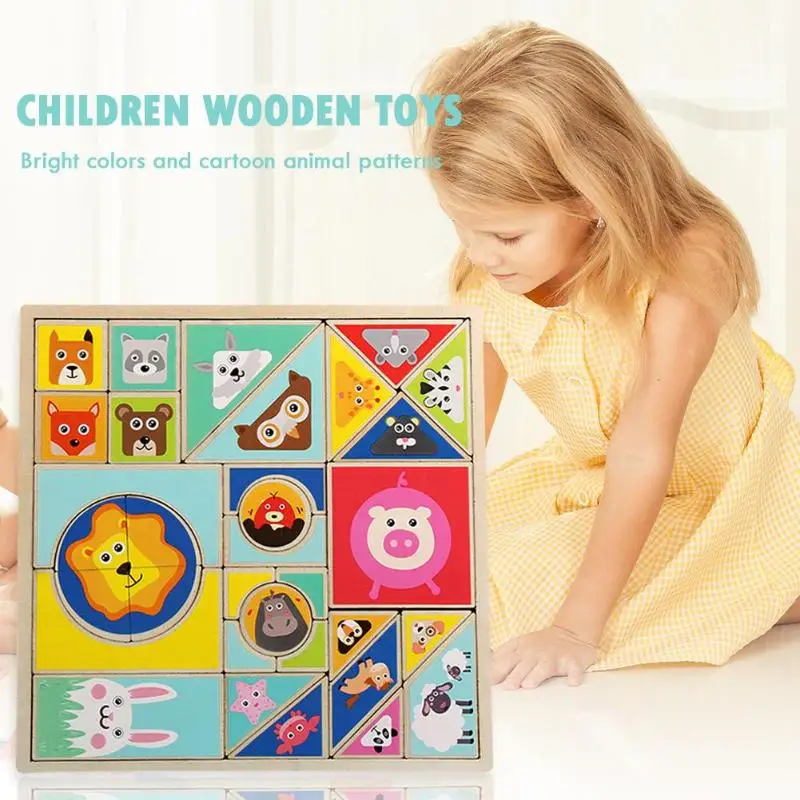 Игрушки Танграм детский подарок вызов IQ головоломки стимулируют воображение развитие интеллекта раннего образования Волшебная книга