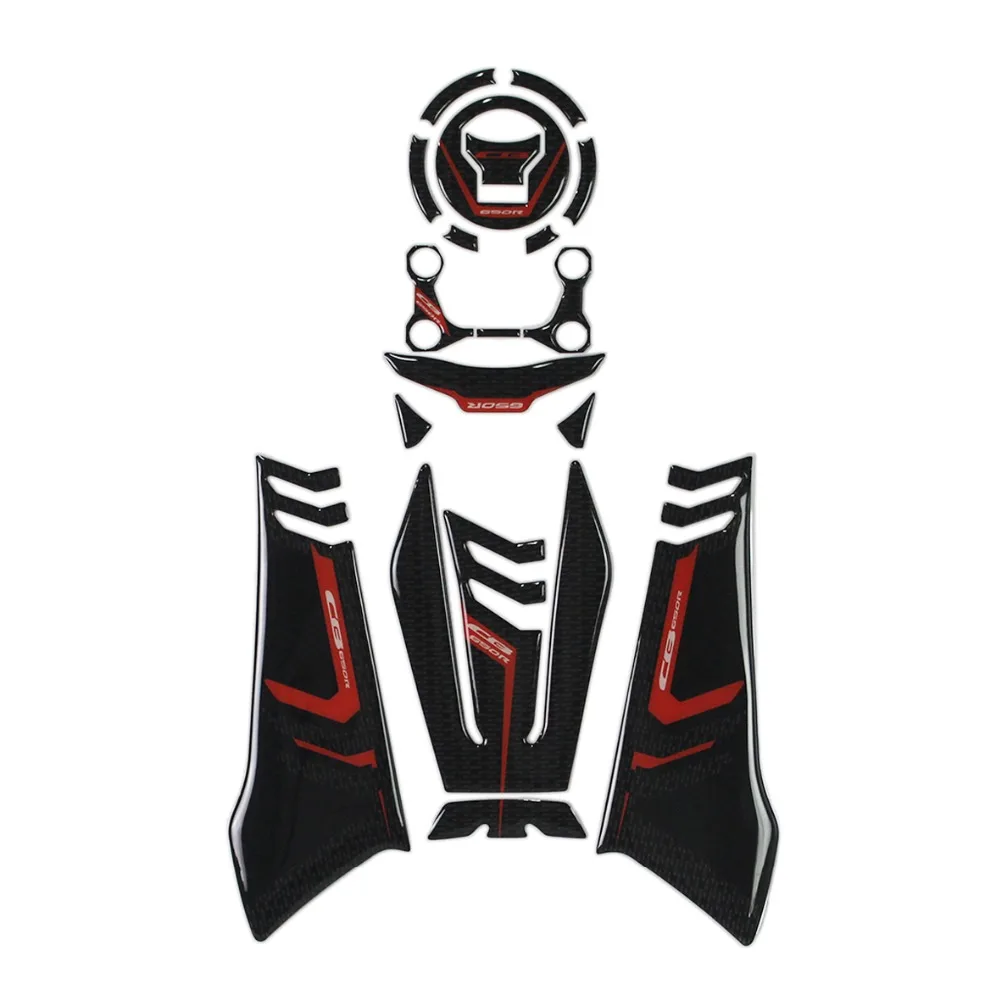 Мотоцикл 3D Fishbone наклейка s Racing для HONDA CB650R CB 650R Бензобак накладка Защитная Наклейка