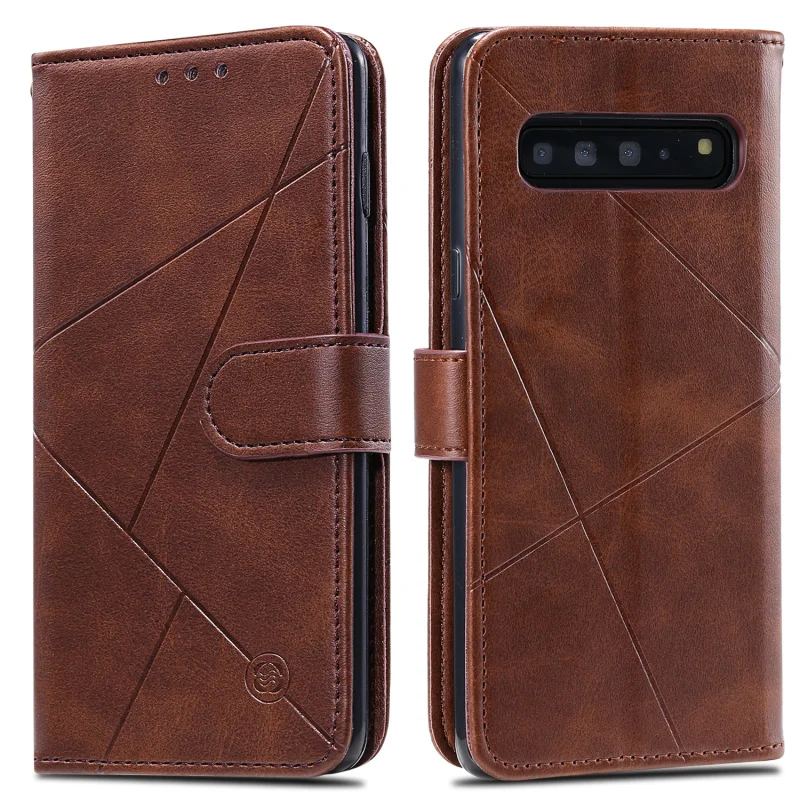 Роскошный кожаный чехол книжка с бумажником для Samsung Galaxy S10 S9 S8 Plus E S7 Edge Note 10 Pro 9 8 Puls