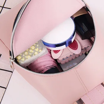 

Cover Contrast Stitching Sewing Shell Backpack Retro Style Student Daily Bag B88