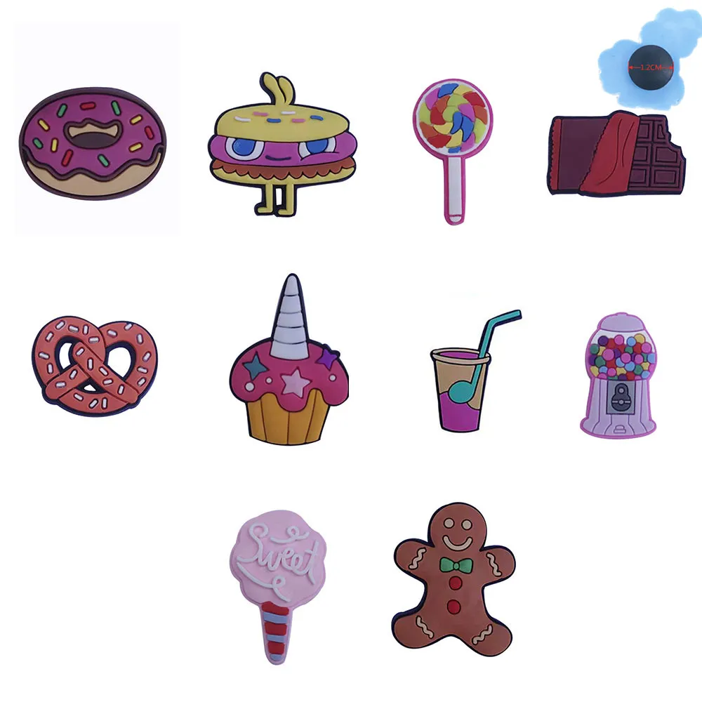 

Лидер продаж 1 шт. ПВХ пончик имбирный человек детская обувь аксессуары садовая обувь украшения подходит Croc Jibz Рюкзак-брелок